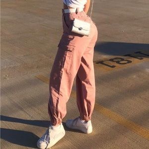 Urban Outfitters Pink Cargo Joggers
